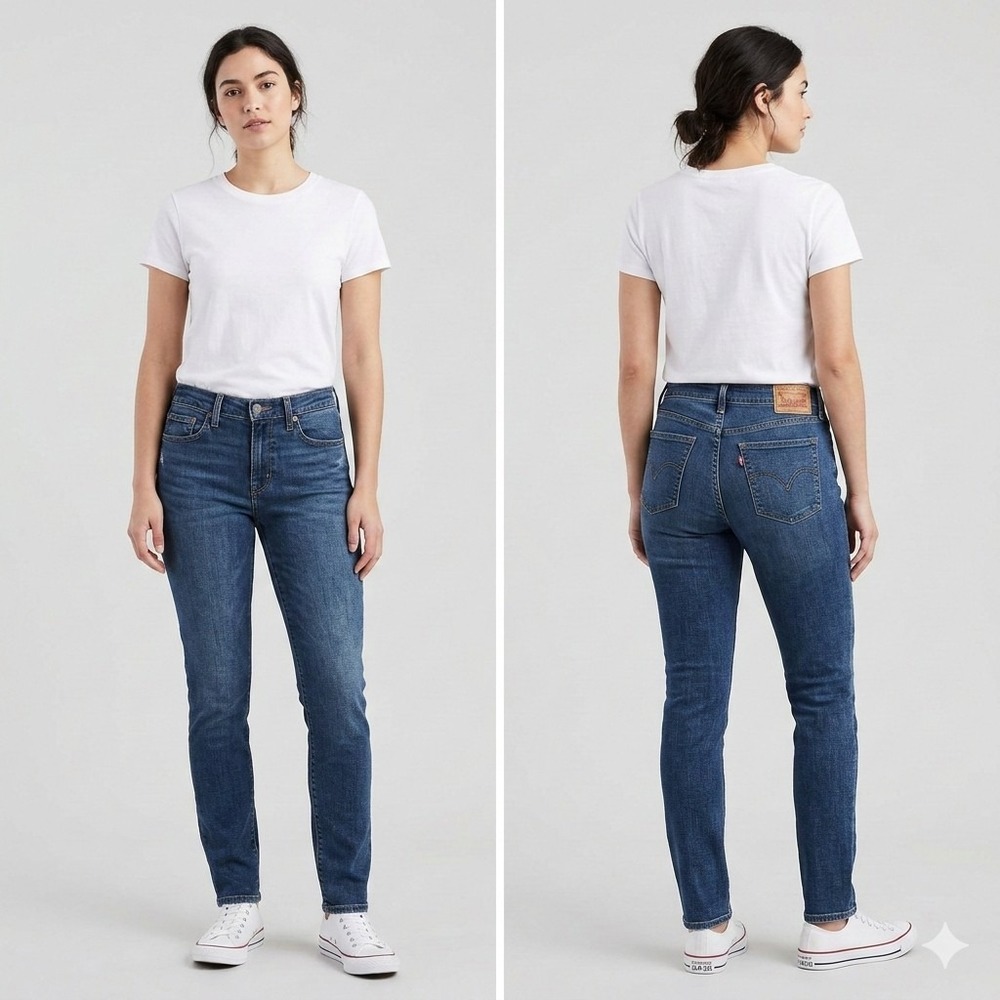 Levi's Demi Curve Modern Rise Skinny Jeans Size 6/28 Dark Wash